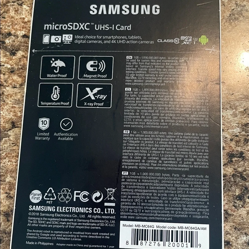 Samsung EVO Plus 64GB MicroSDXC Card with SD Adapter - Black, Red